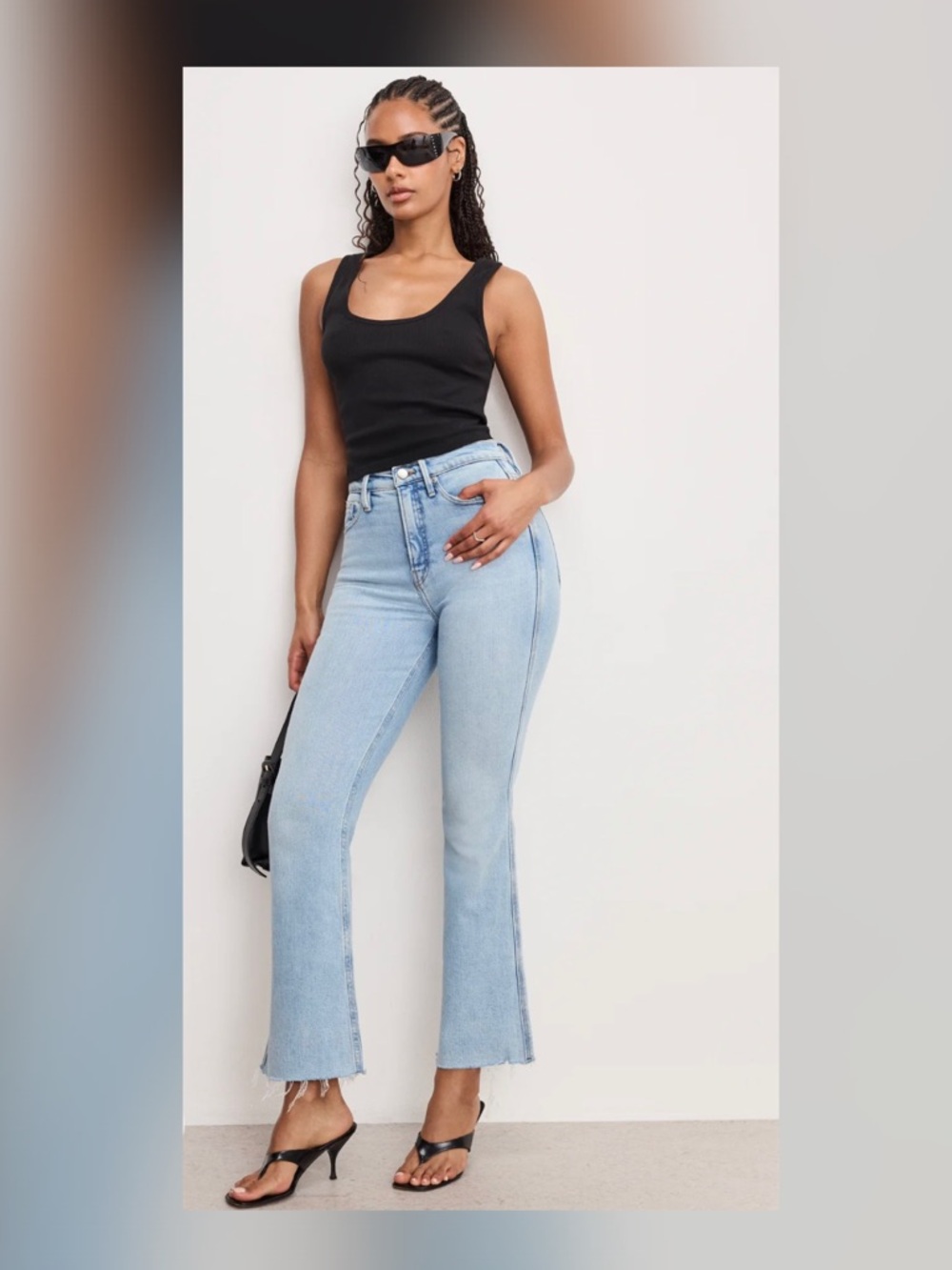 🍄SOLD🍄 Good American Kick Flare Jeans NWT